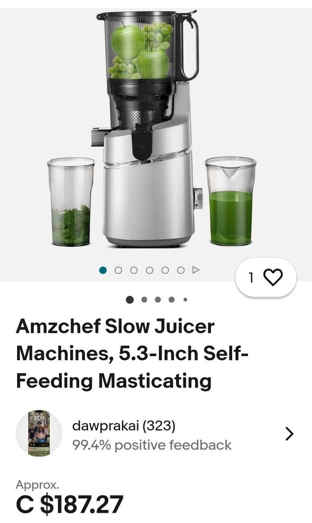 AMZCHEF Slow Juicer (Model No.: SJ-036) - photo 2
