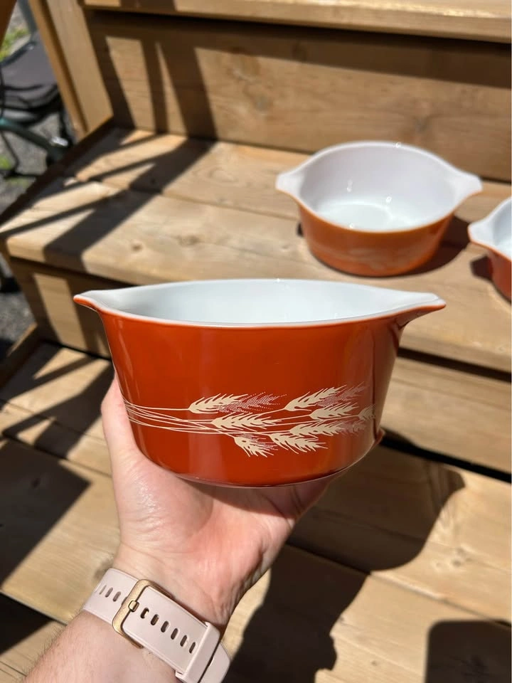 Vintage Pyrex Autumn Harvest Mixing Bowl Set - photo 2