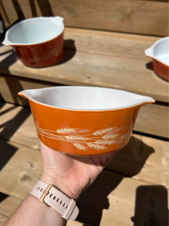 Vintage Pyrex Autumn Harvest Mixing Bowl Set - photo 3