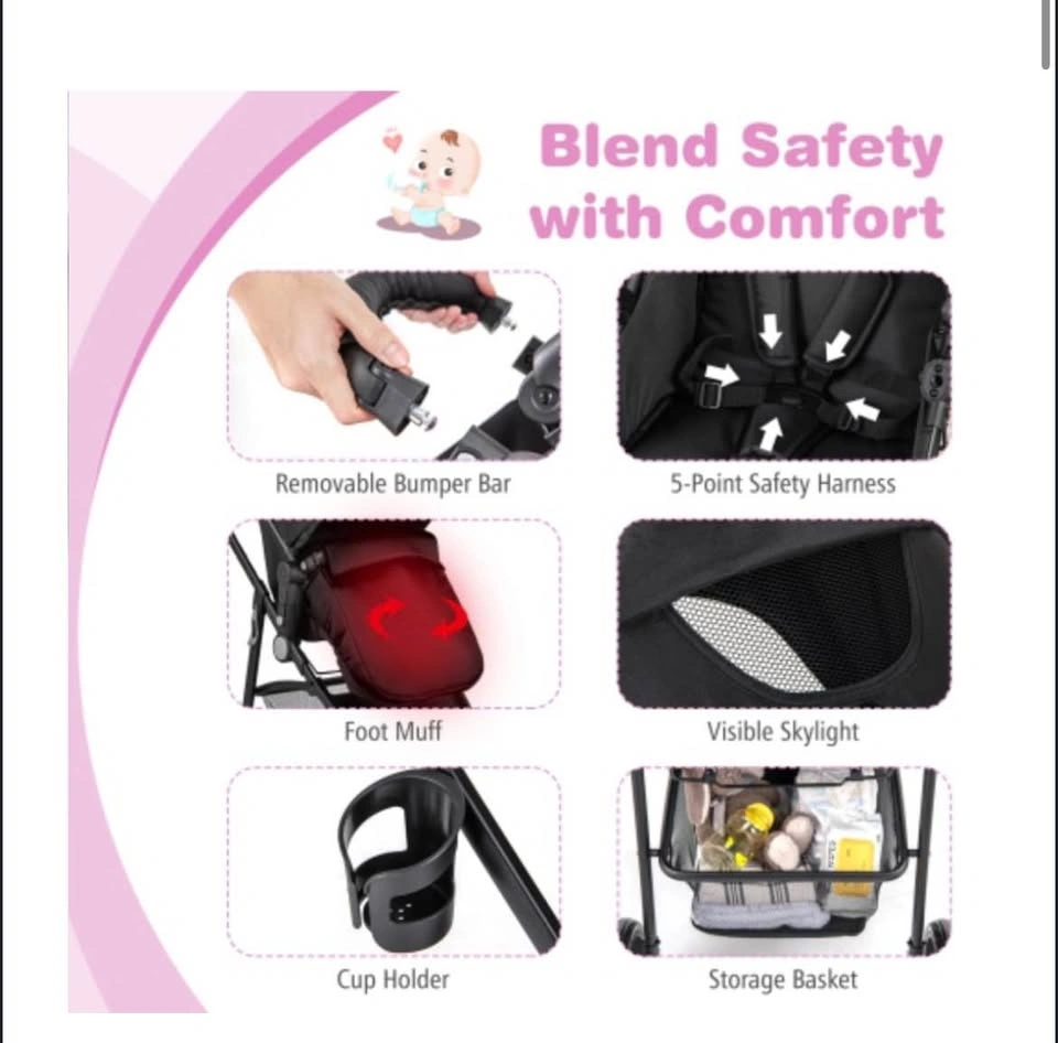 Babyjoy 2-in-1 Baby Stroller & Bassinet Travel System – Open Box - photo 5