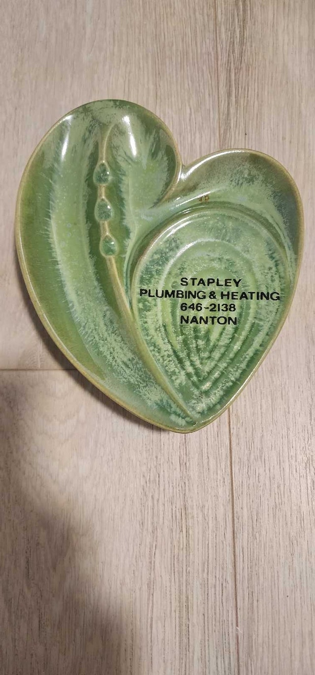 Stapley Plumbing & Heating Ceramic Ashtray