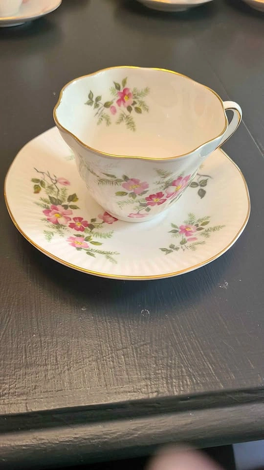 Vintage Queen's Rosina Fine Bone China Tea Cup & Saucer Sets