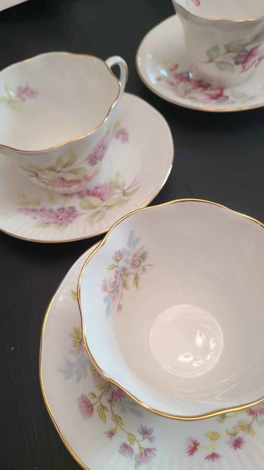 Vintage Queen's Rosina Fine Bone China Tea Cup & Saucer Sets - photo 2