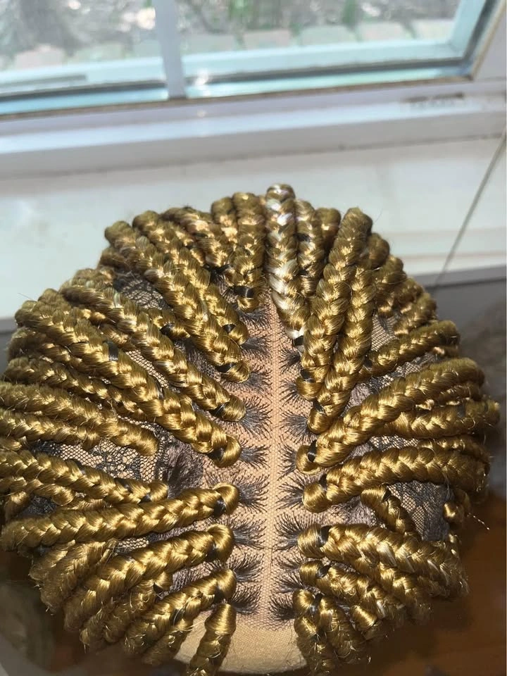 Blonde braided wig