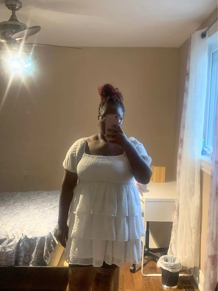 Cute white mini dress for sell