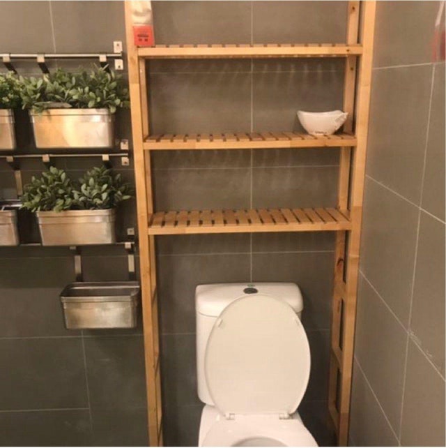 Ikea Molger tall slim bathroom shelf