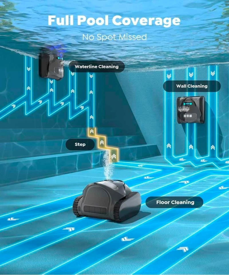 NEW - Robotic Pool Cleaner with Wall and Waterline Climbing - photo 3
