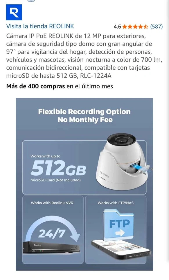 REOLINK 12MP PoE IP Outdoor Camera - photo 3