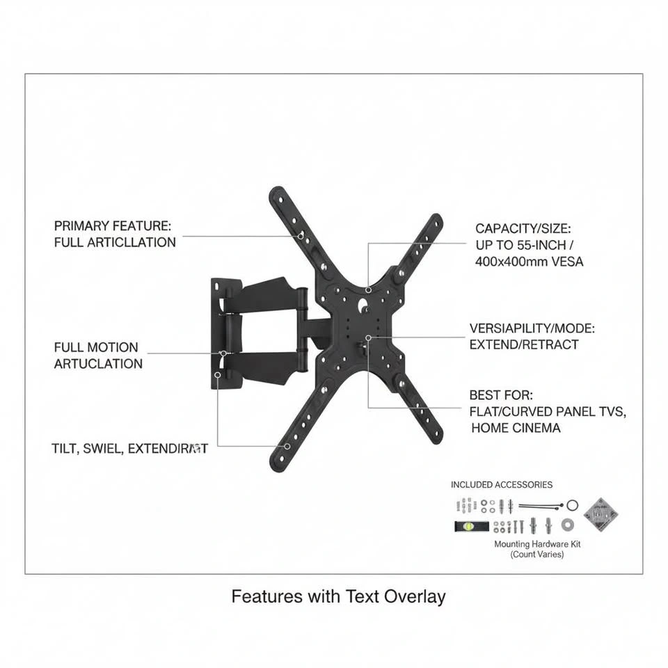 suptek Full Motion TV Wall Mount — Open Box - photo 3