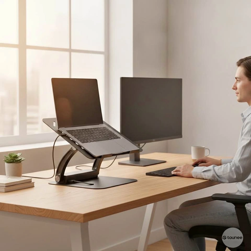 Laptop Stand with 4K HDMI All-in-One Hub — Open Box