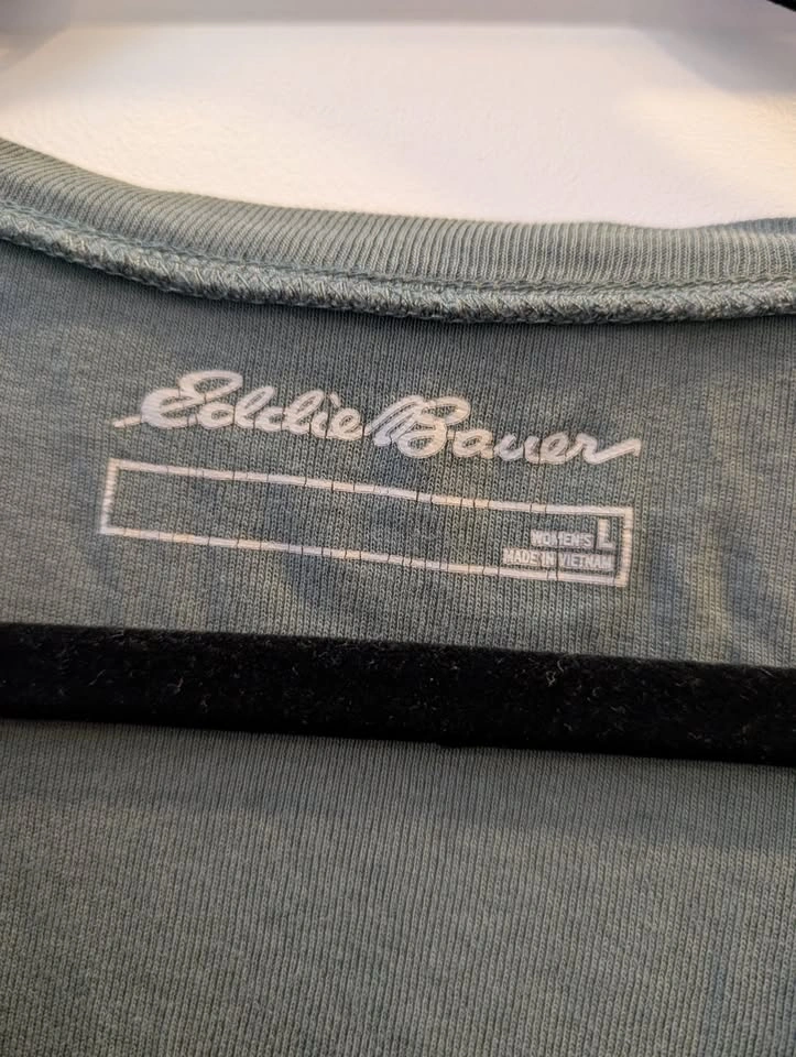Eddie Bauer Women's Long-Sleeve V-Neck T-Shirt Sage Green Large - photo 2