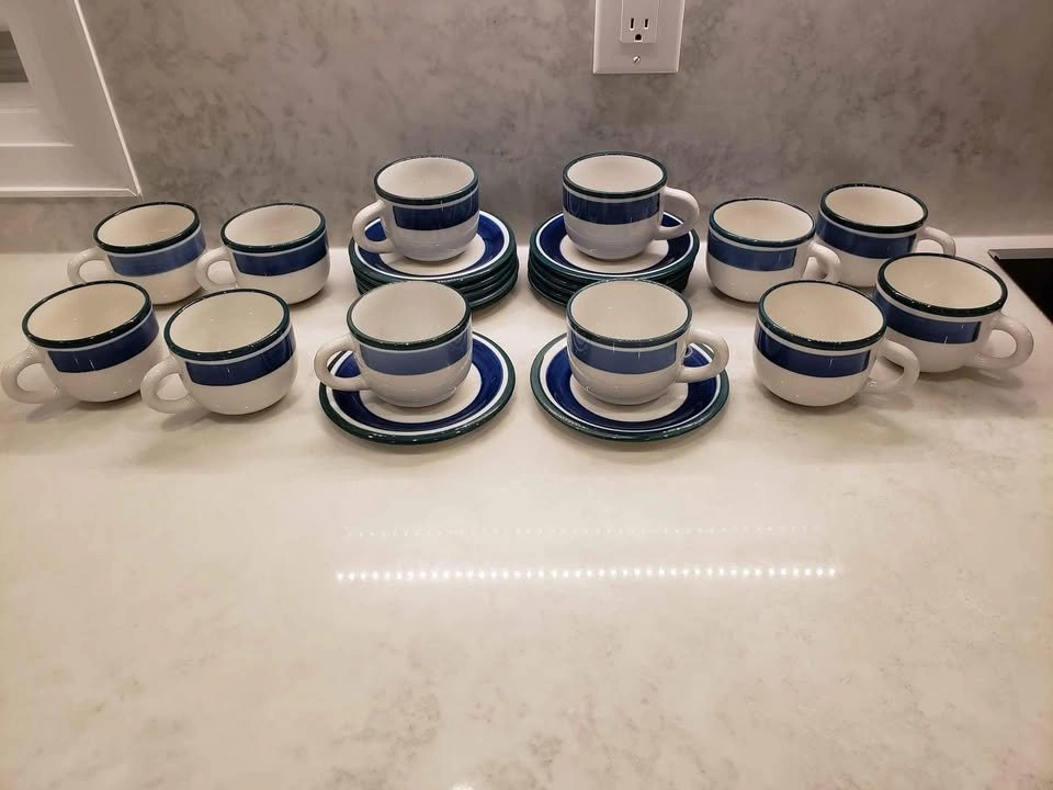 Gibson Everyday Blue Stripe Casual Dinner Set - photo 2