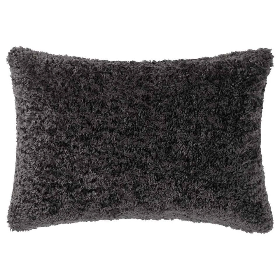 IKEA ÅSJORDFLY Cushion Cover – Dark Gray Teddy Fur 16×23" - photo 2