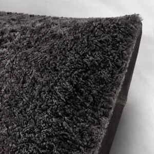 IKEA ÅSJORDFLY Cushion Cover – Dark Gray Teddy Fur 16×23" - photo 3