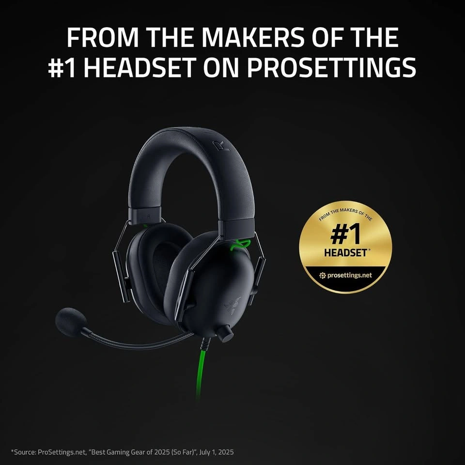 $67 Razer BlackShark V2 X Wired Headset, Black - photo 2