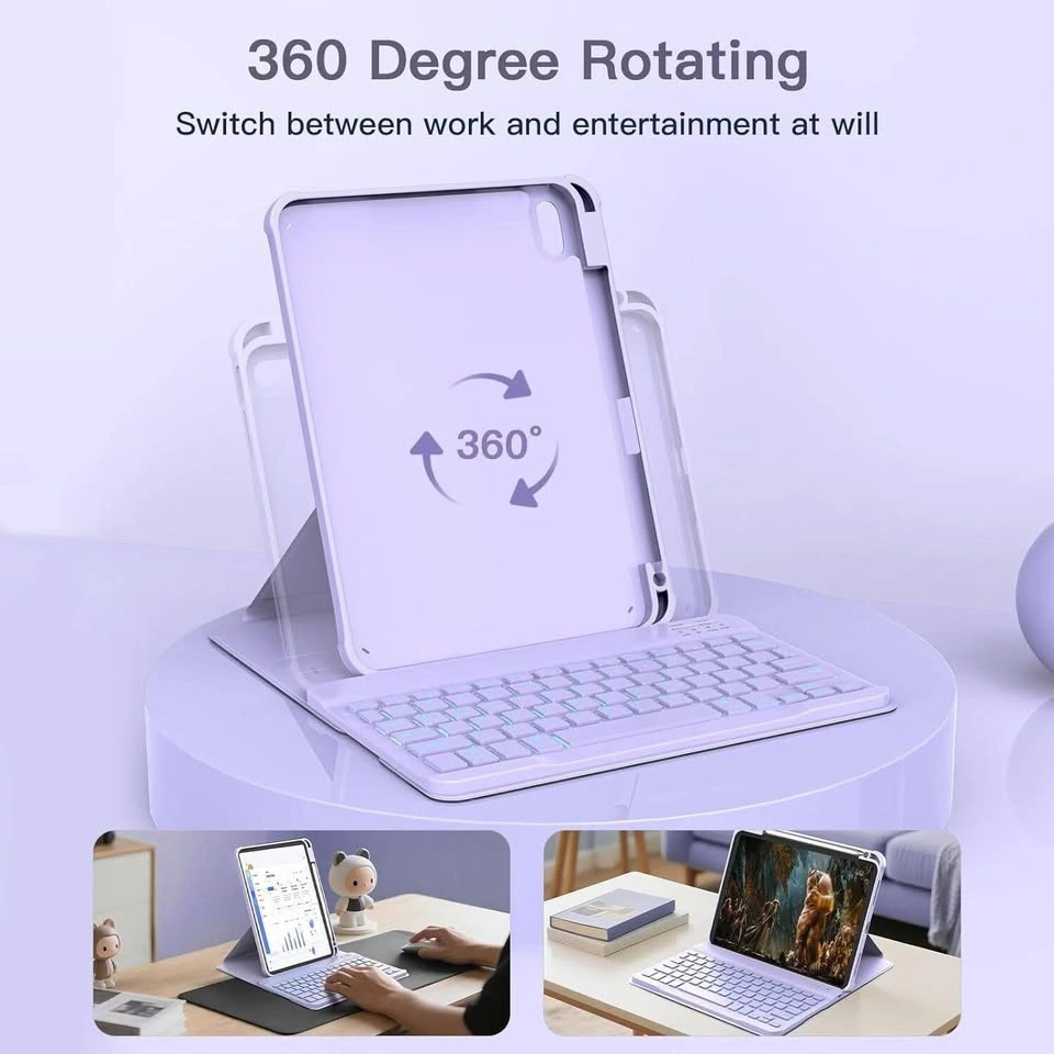 Purple Keyboard Case for iPad Air 11/10.9 with Mouse - photo 3