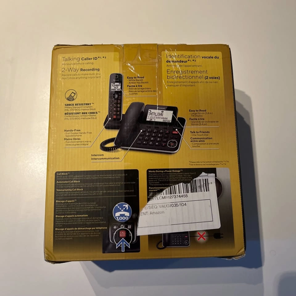 Panasonic DECT 6.0 2-in-1 Corded/Cordless Phone System - photo 4