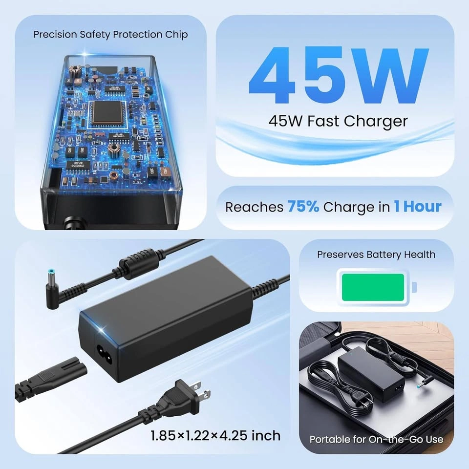 45W Charger Compatible with HP Laptop - photo 4