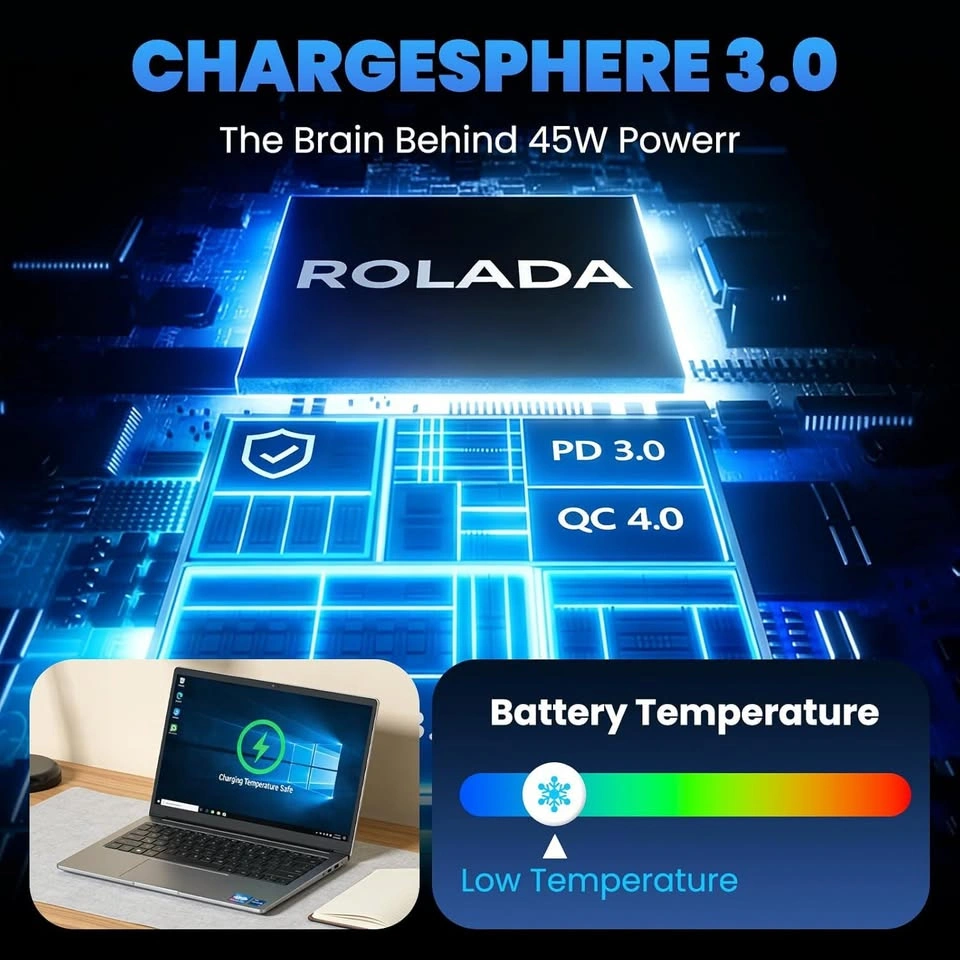 45W Charger Compatible with HP Laptop - photo 5