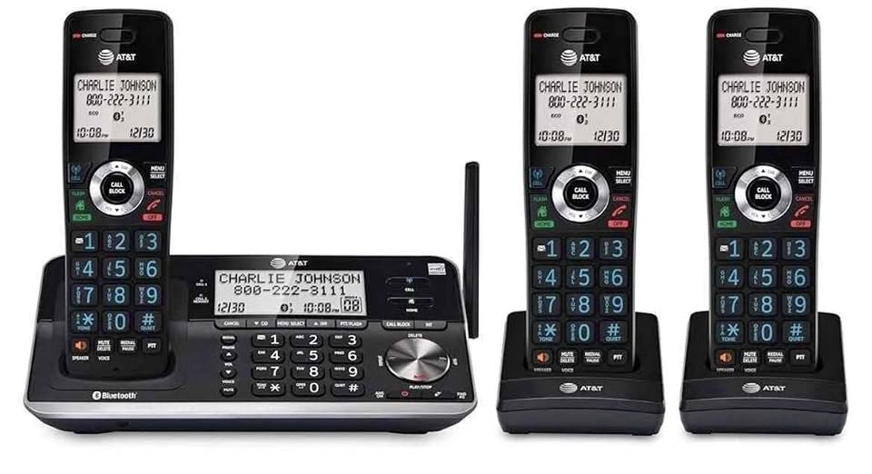 AT&T 3-Handset Expandable Cordless Phone with Smart Call Blocker