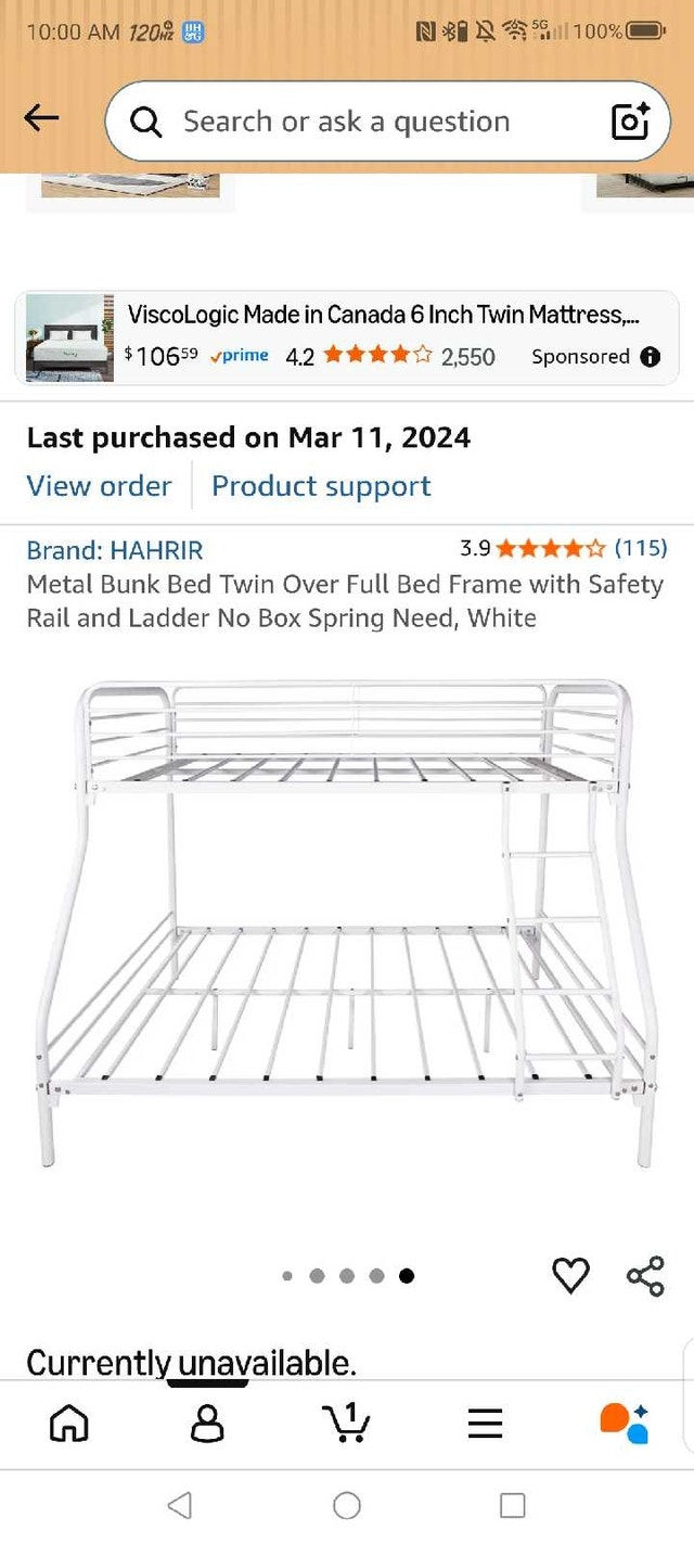 Metal Bunk Bed Twin Over Full Bed Frame