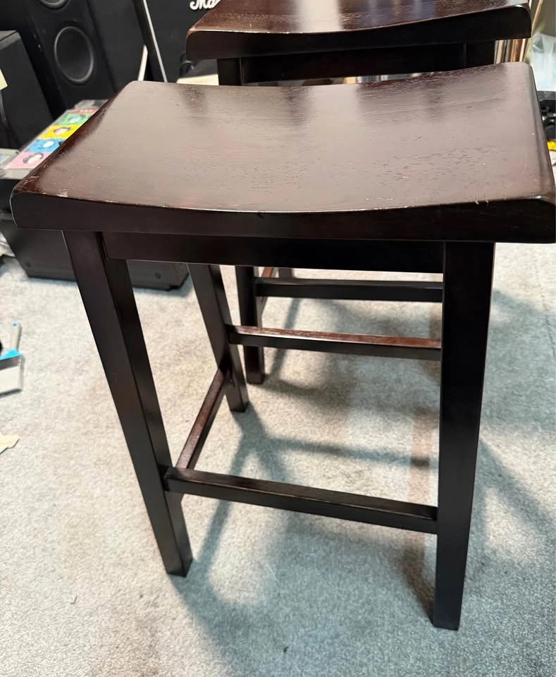 Wood saddle bar stool - photo 5