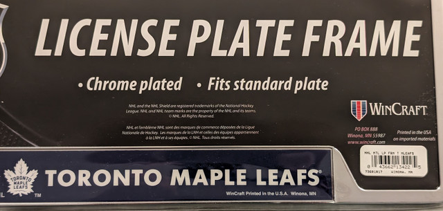 Toronto Maple Leafs Chrome License Plate Frame - photo 3