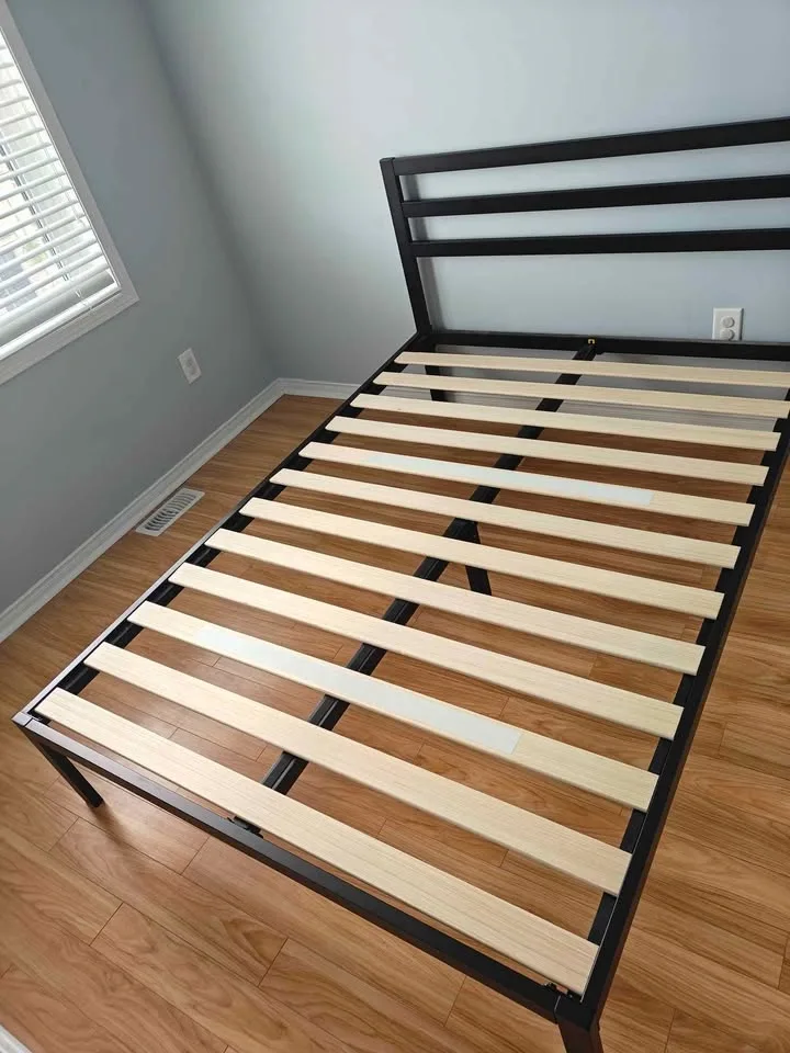 Metal Bed Frame with Slatted Base - photo 2