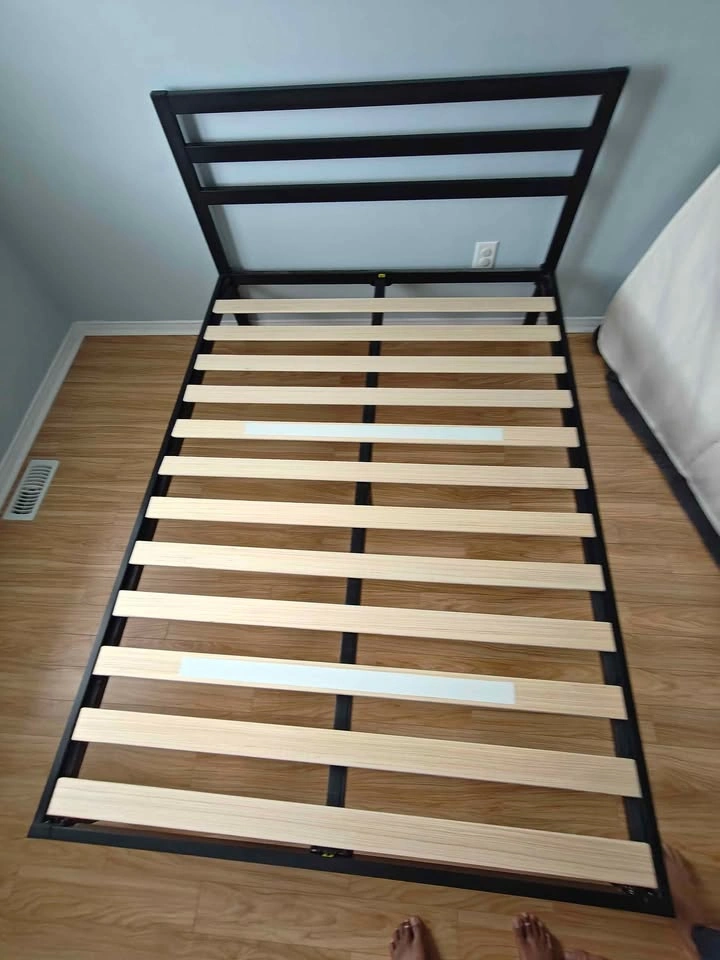 Metal Bed Frame with Slatted Base - photo 3