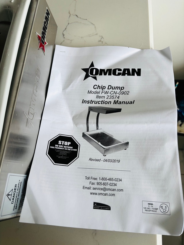 Brand new Omcan commercial food warmer fry chip dump - photo 5