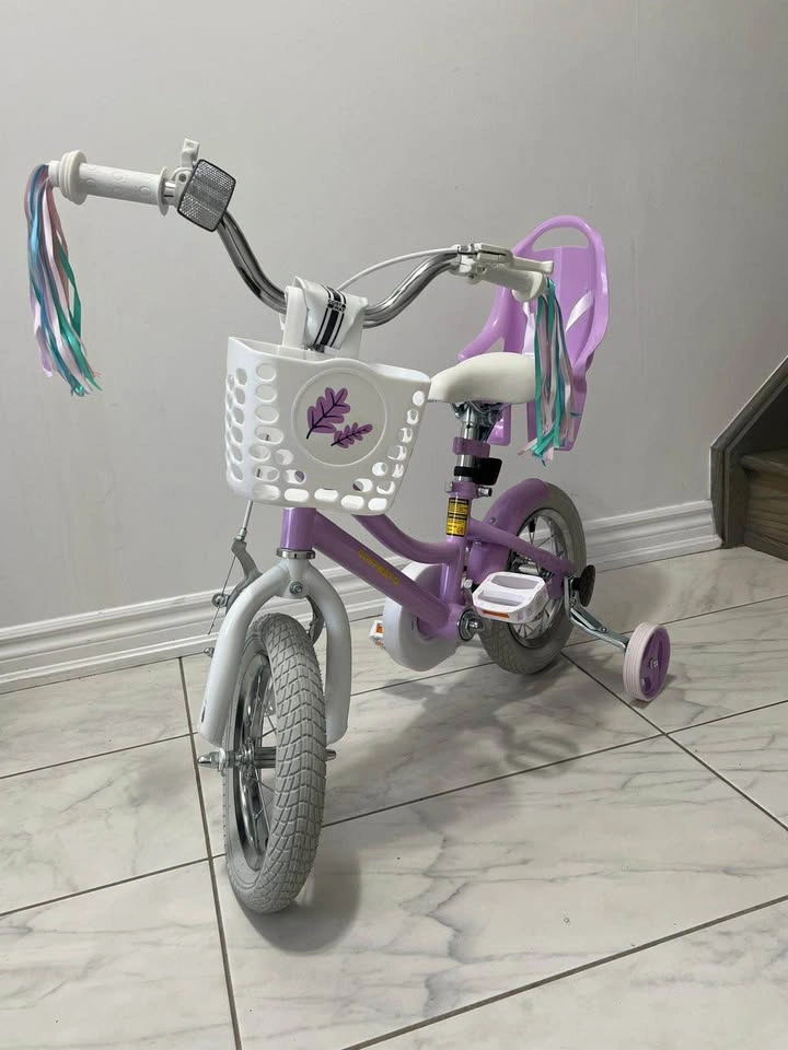 NEW Costway 12” Kids Bike w/ Training Wheels, Basket & Doll Seat - photo 2