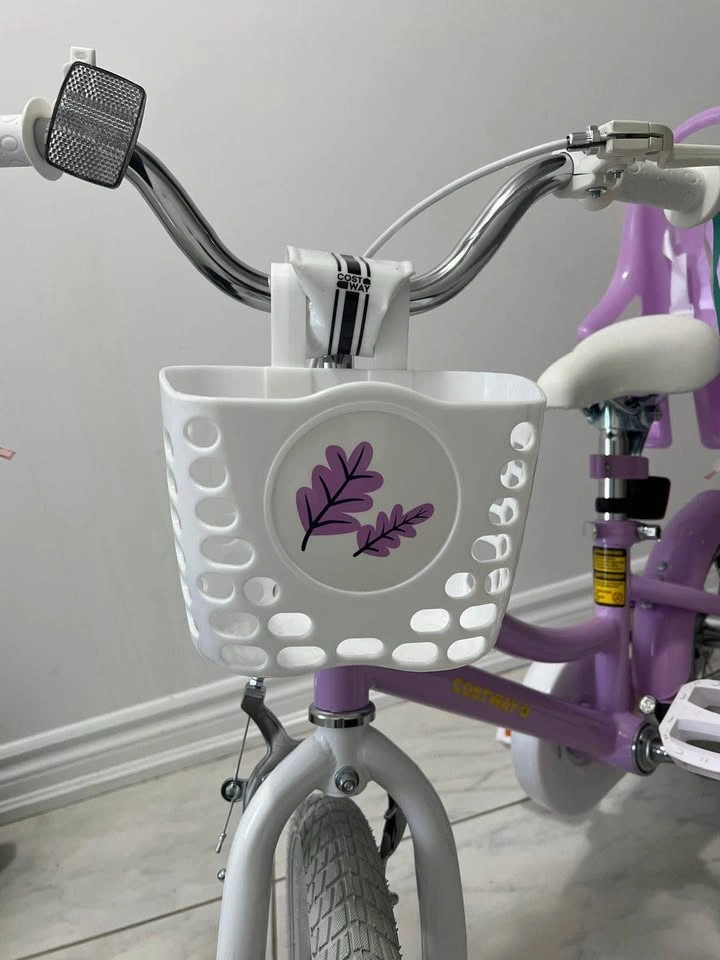 NEW Costway 12” Kids Bike w/ Training Wheels, Basket & Doll Seat - photo 5