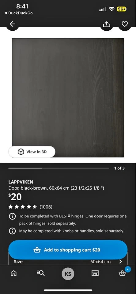 Ikea Besta Doors & Glass Shelves