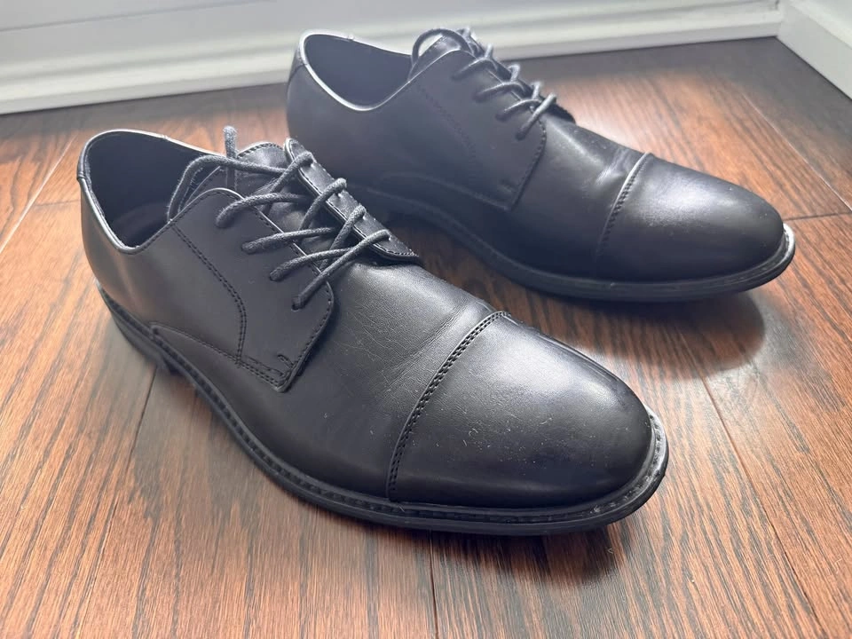 Cusolemore Men Classic Dress Oxfords Wingtip Shoes Black 8.5⚽️