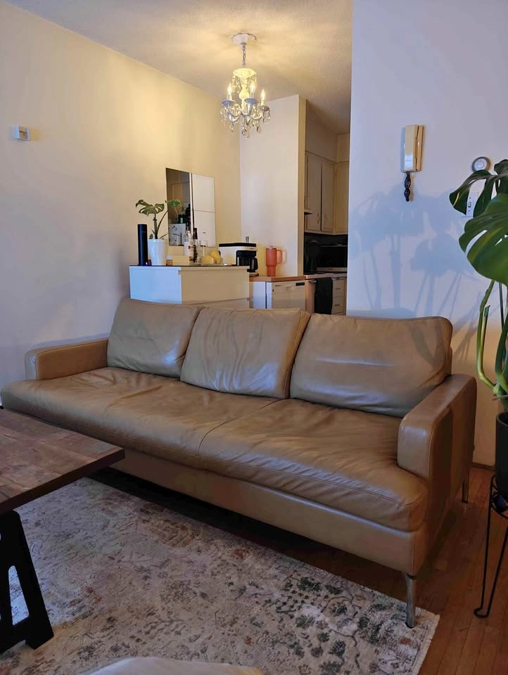 Eq3 Cognac Leather Sofa