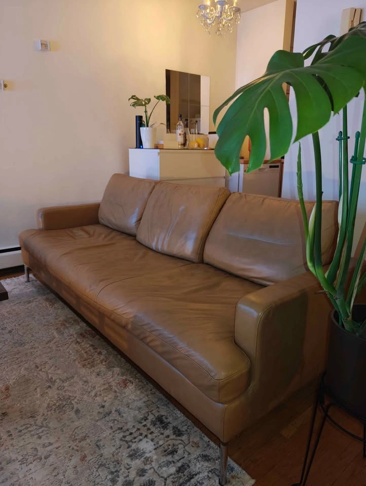 Eq3 Cognac Leather Sofa - photo 3