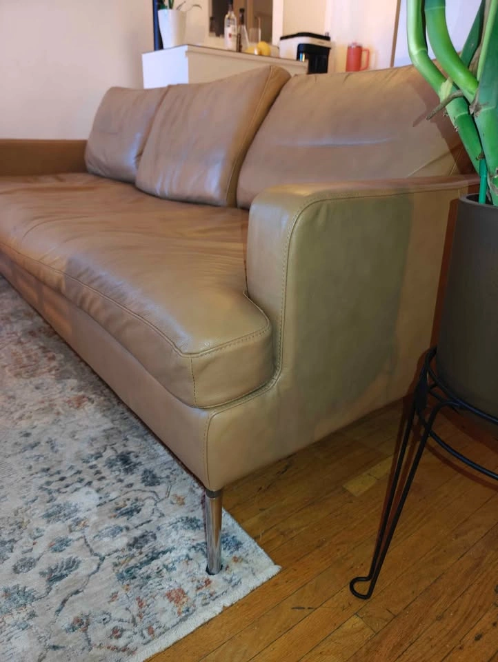 Eq3 Cognac Leather Sofa - photo 4