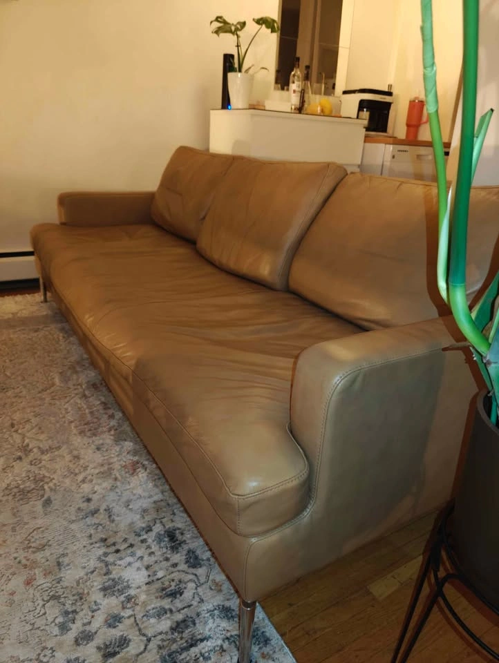 Eq3 Cognac Leather Sofa - photo 5