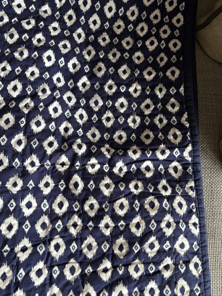 Pottery Barn Kids Reversible Organic Cotton Baby Quilt⚽️ - photo 4