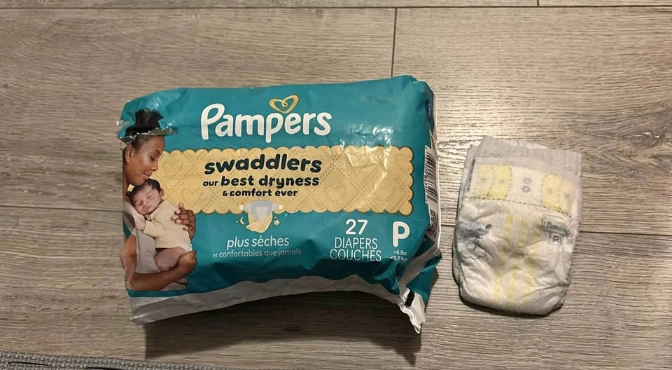 Pampers swaddlers size P 20 pieces