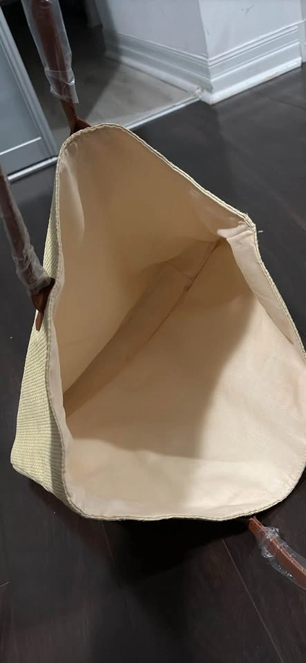 【Brand New 】Beige Woven Straw Tote Bag - photo 2