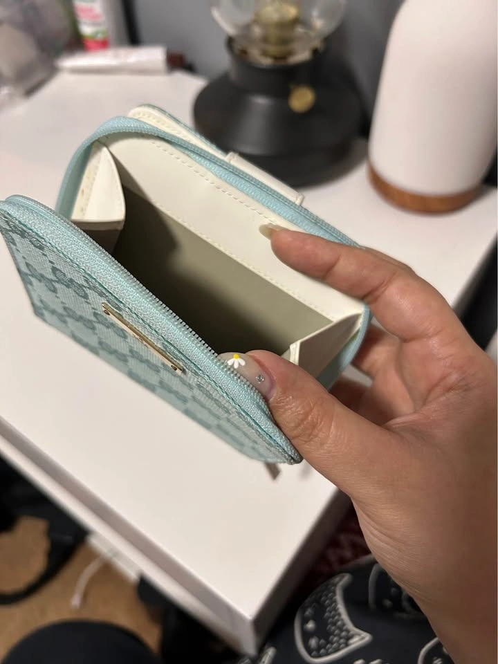 Used Gucci Monogram Wallet – Light Blue/Mint - photo 3