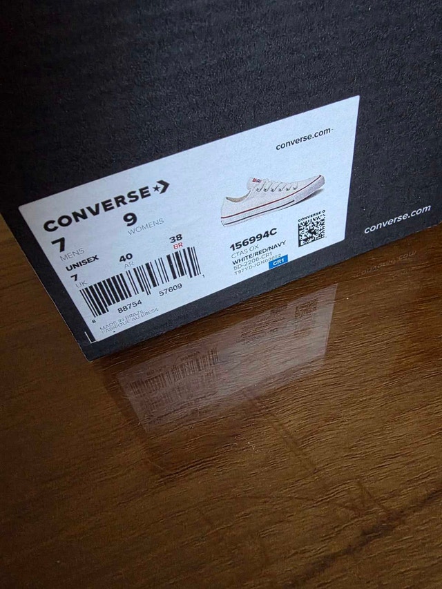 White Converse All Star - never worn W Sz 9 M Sz 7 - photo 5