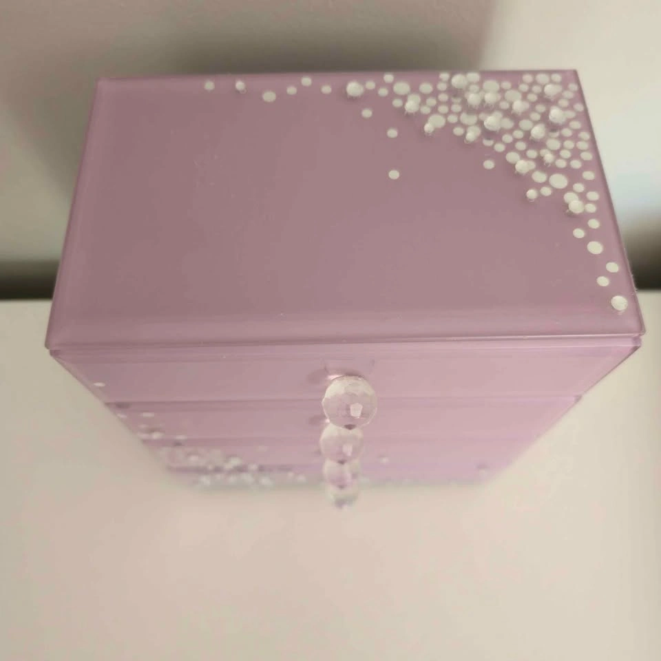 Gorgeous Glass Purple Jewelry Box - photo 4