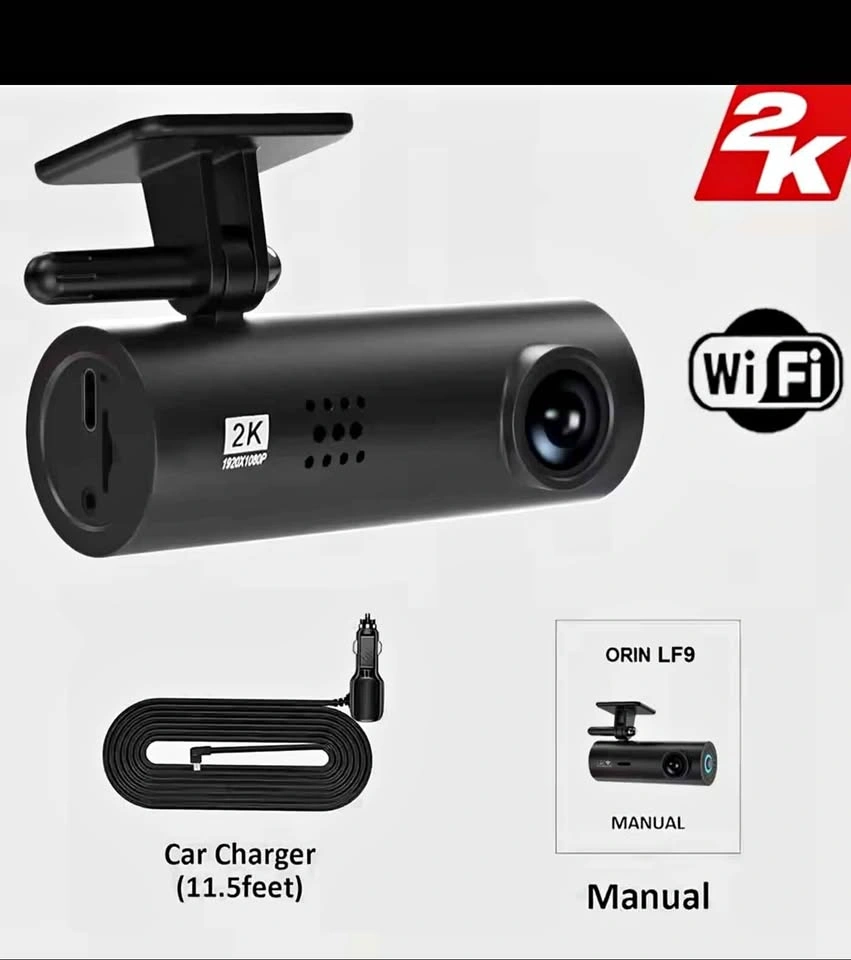 2K Full HD Front Car Dashcam with Wireless Wifi