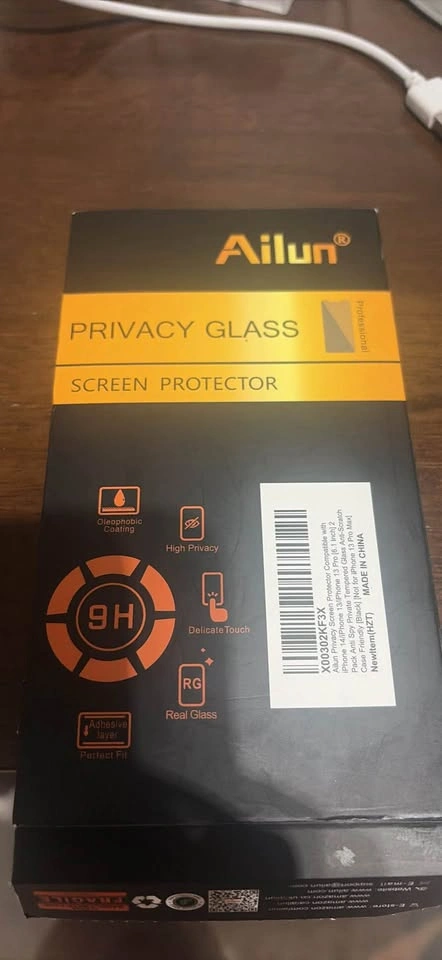 Tempered Glass Privacy Screen Protector for iPhone 13, 13 Pro, a - photo 2