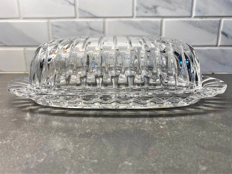 Vintage Mikasa Crystal 1/4 Pound Butter Dish in the Park Lane Pa
