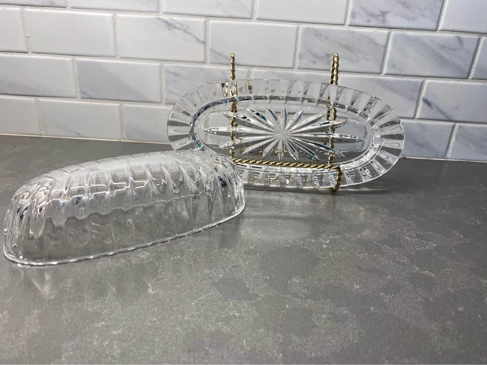 Vintage Mikasa Crystal 1/4 Pound Butter Dish in the Park Lane Pa - photo 2