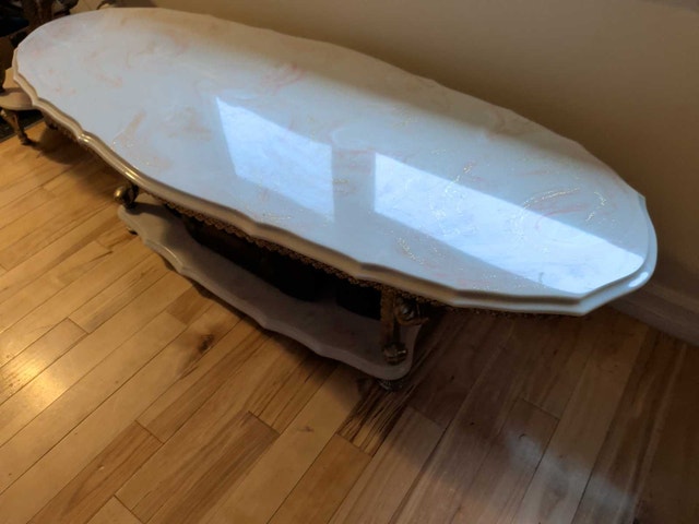 Vintage Marble Top 2 Side and 1 Coffee Table Set - photo 3