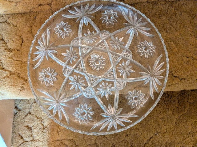Crystal Star Pattern Serving Platter